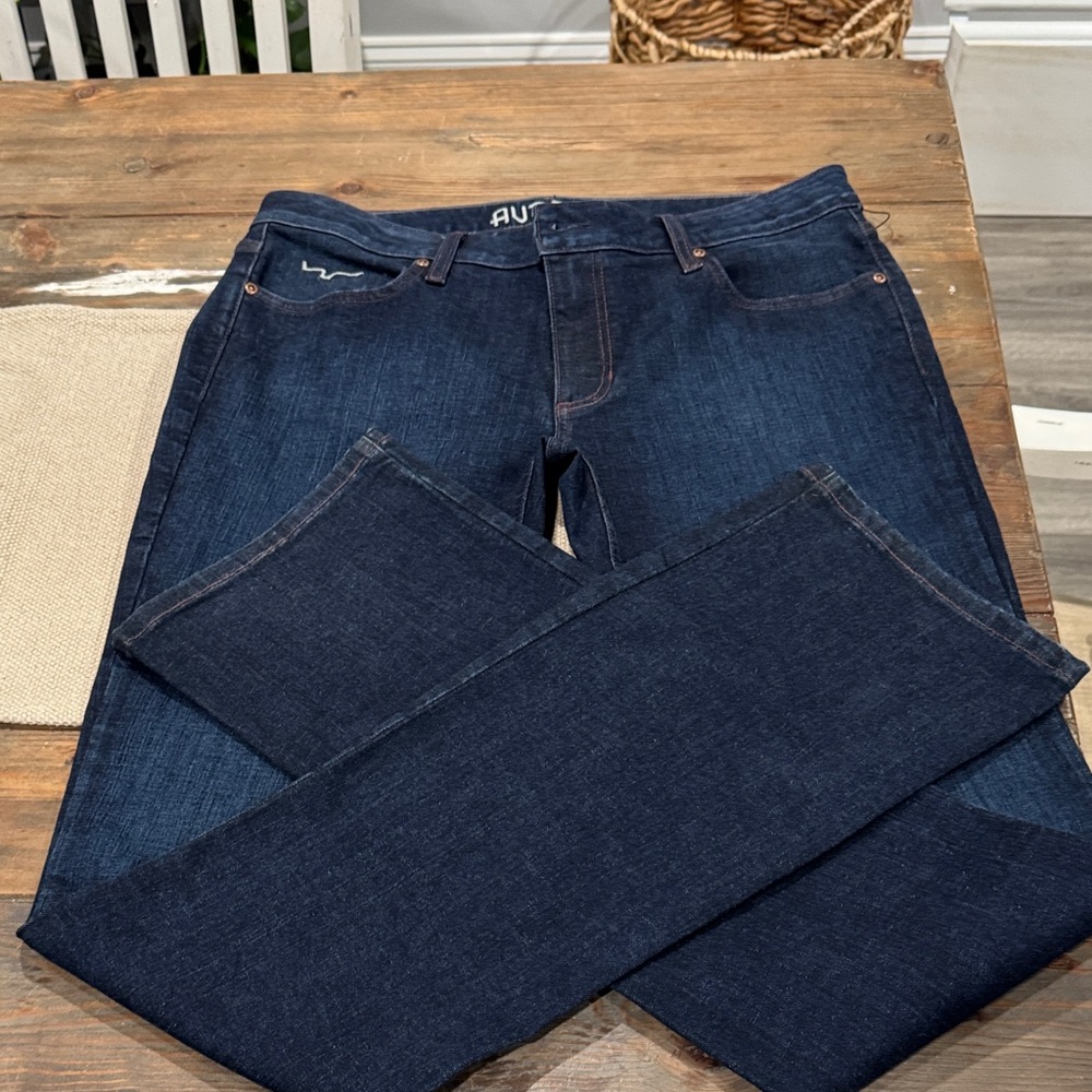 Kimes Ranch Women's Dark Blue Flare Jeans